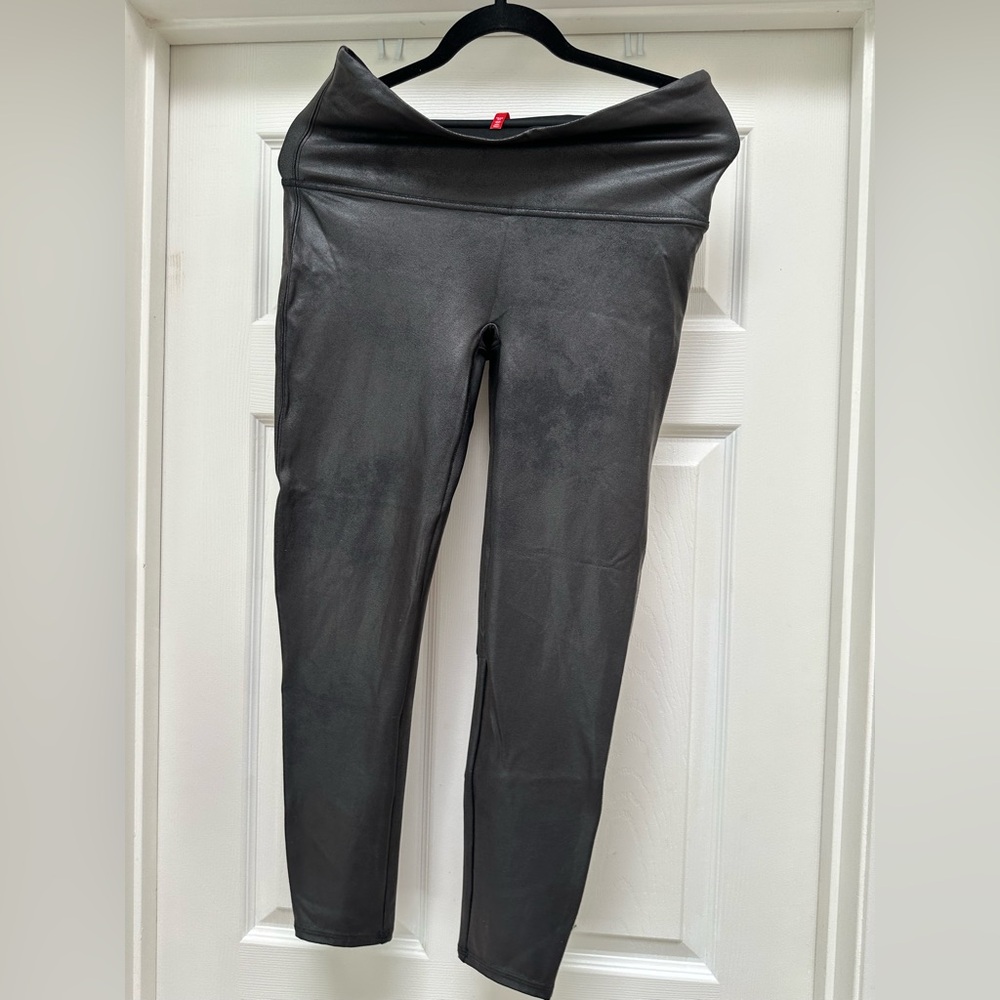 Spanx Black Faux Leather Leggings